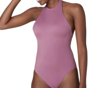 Andie Mauve High-Neck One-Piece Swimsuit